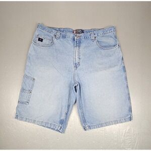 Vintage Chaps Ralph Lauren Jean‎ Shorts Mens 40 Blue Denim Carpenter Jorts